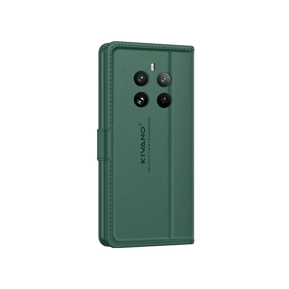 REALME 12 PLUS 5G Leather Flip Cover & Mobile Card Holder - Kivano Luxe - Aibex